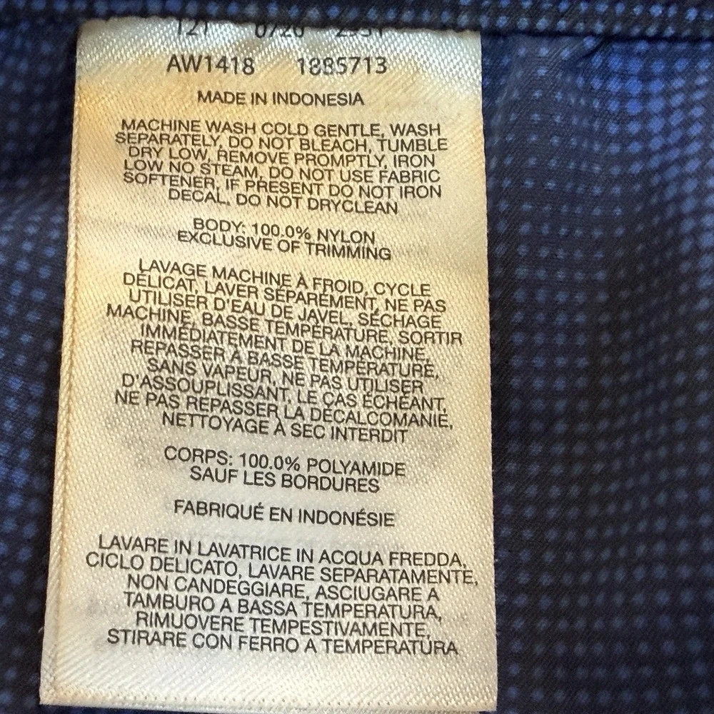 Columbia Swim Trunks Mens Sz 3X Blue Print Elastic‎ Drawstring Waist No Lining